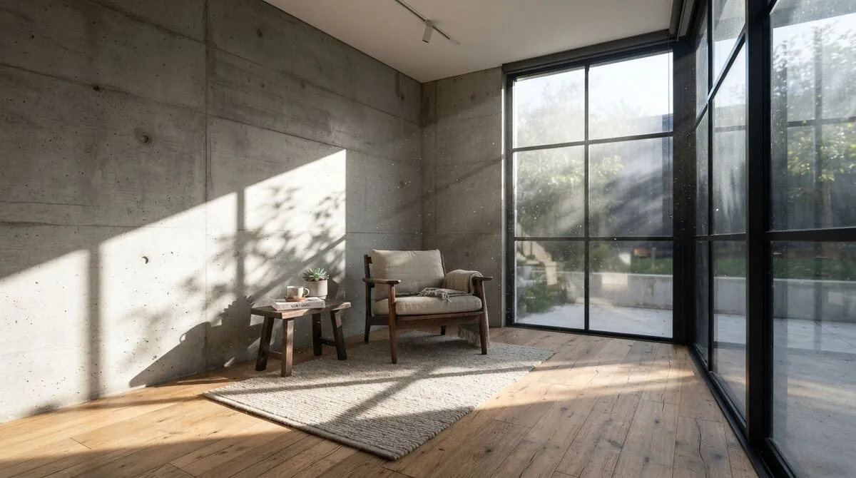 İstanbul prestij projesinde doğal ışıklı lüks salon iç mimari tasarımı